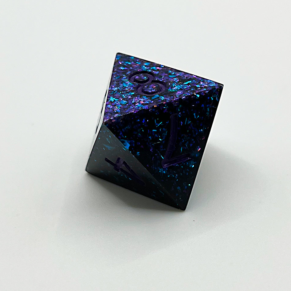 DNDND Swirl Purple Sharp DND Dice Set