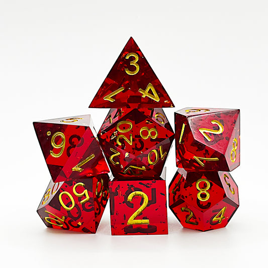 Handmade Sharp Edge DND Dice Set for Dungeons and Dragons TTRPG Games