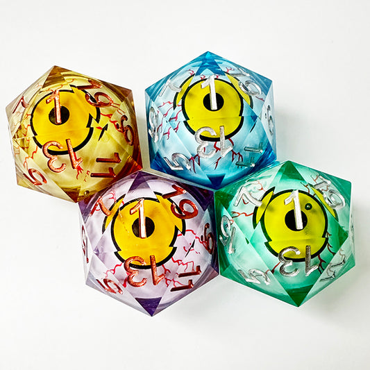 Oversize 33mm D20 liquid core dragan eye liquid core dice