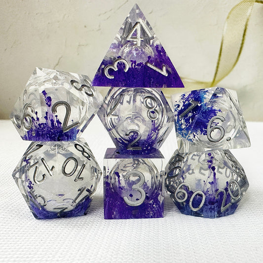 Galaxy Liquid core dnd dice for role playing games | DnD dice set for Christmas gift