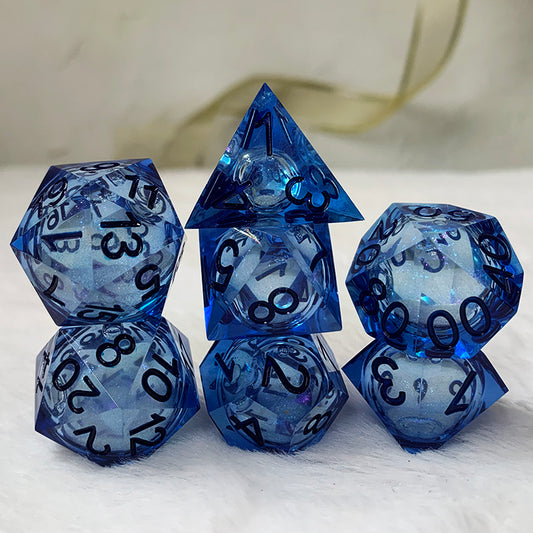 Liquid core dice set for role playing games , Dungeons and dragons dice set dnd , Galaxy d&d dice set , Liquid core dnd dice set