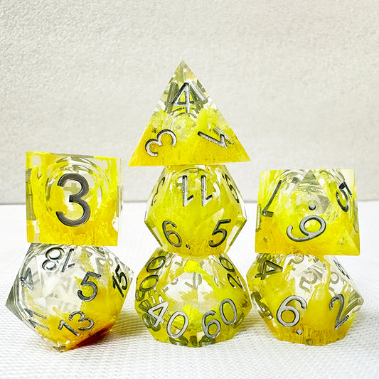 Liquid core dice set for role playing games , Dungeons and dragons dice set dnd , Galaxy d&d dice set , Liquid core dnd dice set