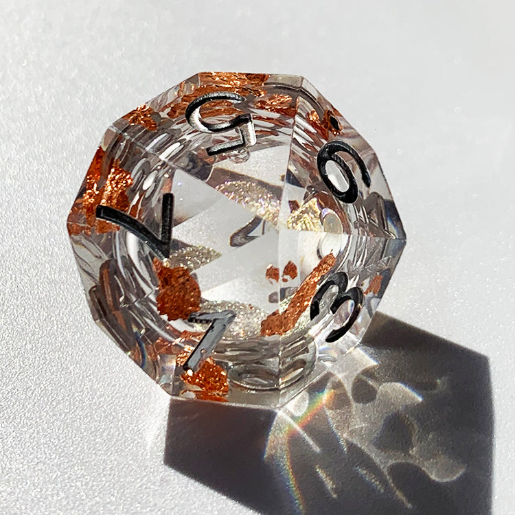 Liquid core dice set Handmade Resin DnD Dice Set