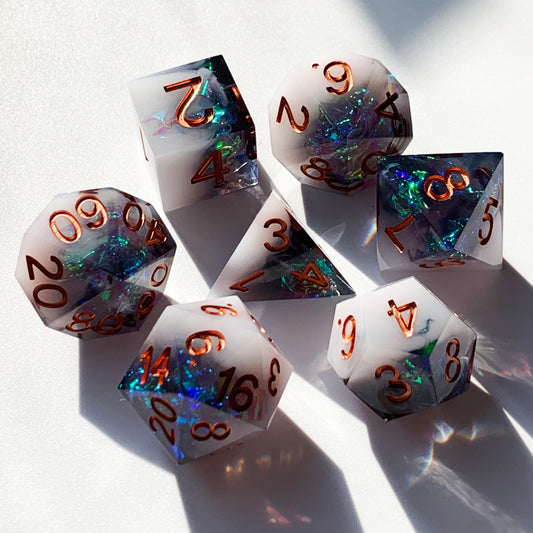 handmade marbled resin dice dnd dice