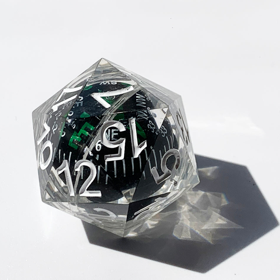 Compass dnd resin oversize D33mm D20 dnd resin sharp edge dice – dnsdice