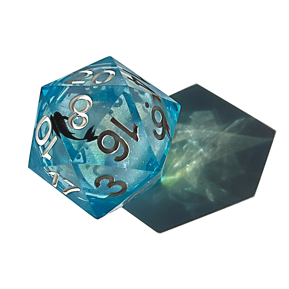 Full Set Handmade Resin Sharp Edge Dice Polyhedral Dice Set Set - Dungeons and Dragons Starry Liquid Core Koi Fish