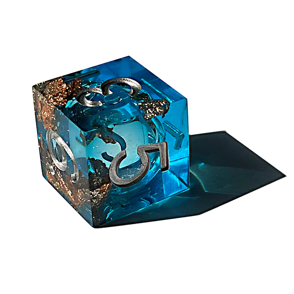 DnD Resin Dice, Handmade Liquid Core Resin Dice, Handmade Resin Sharp Edge Dice, Polyhedral Dice Set, DnD Dice