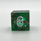 Green forest resin sharp edge dnd liquid core dice set