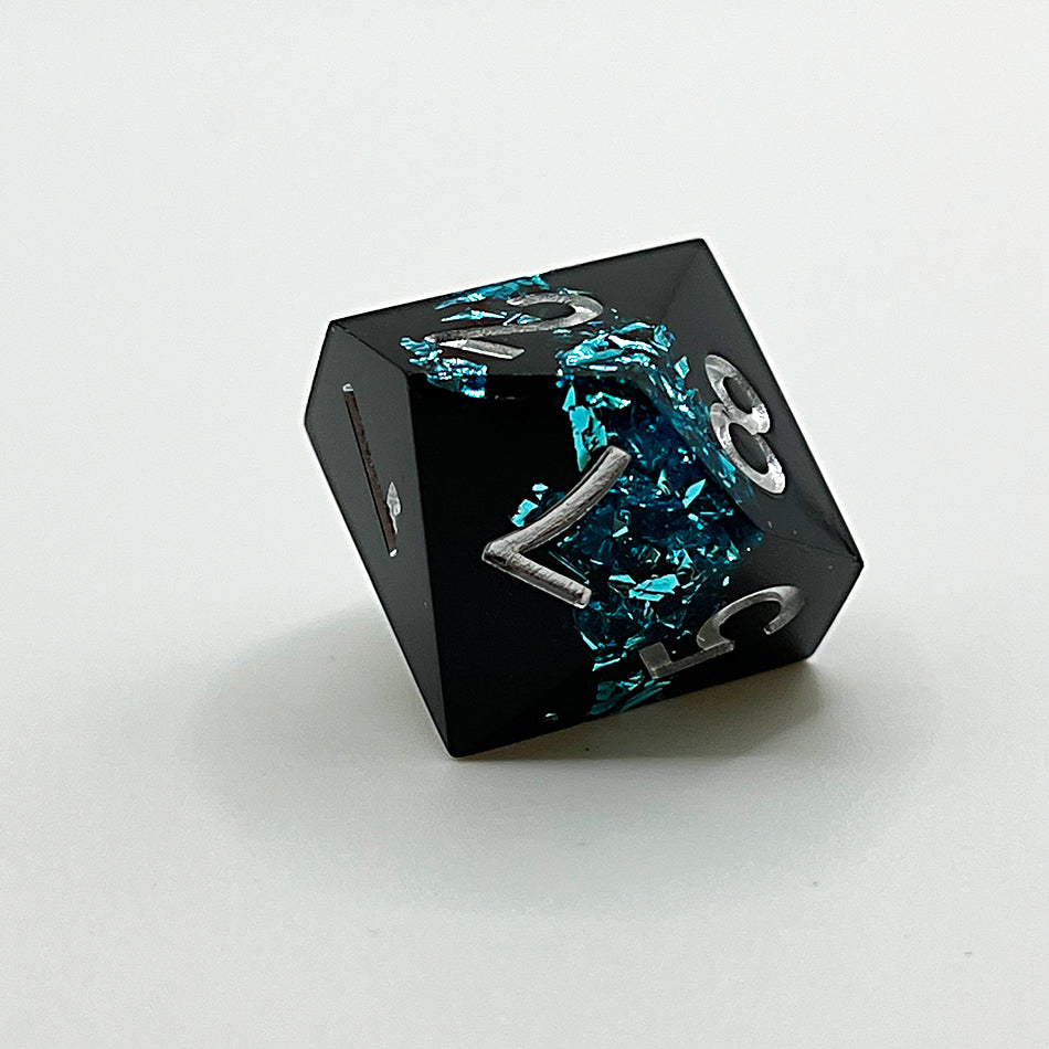 Black Goldleaf Resin Dice Set