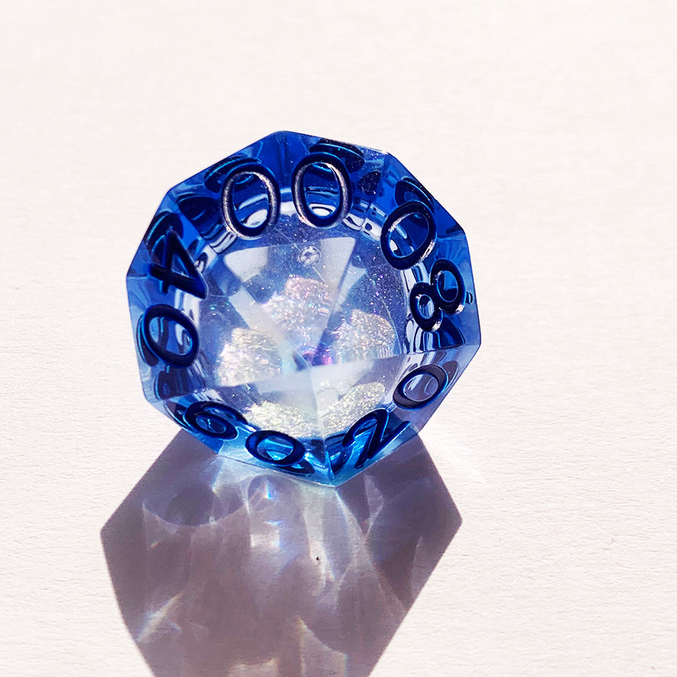 nD Resin Dice, Handmade Liquid Core Resin Dice, Handmade Resin Sharp Edge Dice, Polyhedral Dice Set