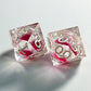 Watermelon juice handmade dice set