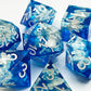 Blue sky and white clouds dnd handmade dice set