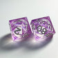 Resin sharp edge Dnd dice set  Galaxy d&d dice set for table games