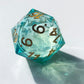 Gold font green liquid core dnd dice for table game