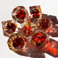 Red Blood Liquid Core Resin Dice Set