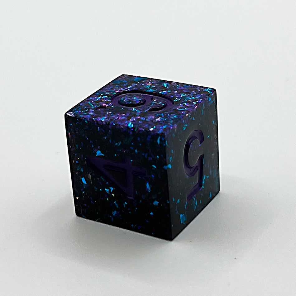 DNDND Swirl Purple Sharp DND Dice Set