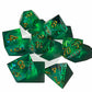 DnD Green Resin Dice, RPG dice, Dice Set for Dungeons and Dragons, Polyhedral Dice