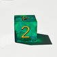DnD Green Resin Dice, RPG dice, Dice Set for Dungeons and Dragons, Polyhedral Dice