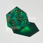 DnD Green Resin Dice, RPG dice, Dice Set for Dungeons and Dragons, Polyhedral Dice