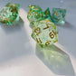 Handmade liquid core dice set for role playing games , Resin dungeons and dragons dice set for gift , Polyhedral dice set