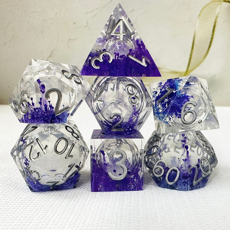 Galaxy Liquid core dnd dice for role playing games | DnD dice set for Christmas gift