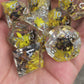 Sharp Resin flower inside 7 DND dice for Dungeons and Dragons(only for wholesale)