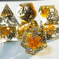 Sharp Resin flower inside 7 DND dice for Dungeons and Dragons(only for wholesale)