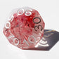 Handmade resin sharp edge flower inside dice set for dnd and rpg table games