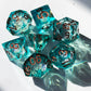 Handmade liquid core resin dnd dice