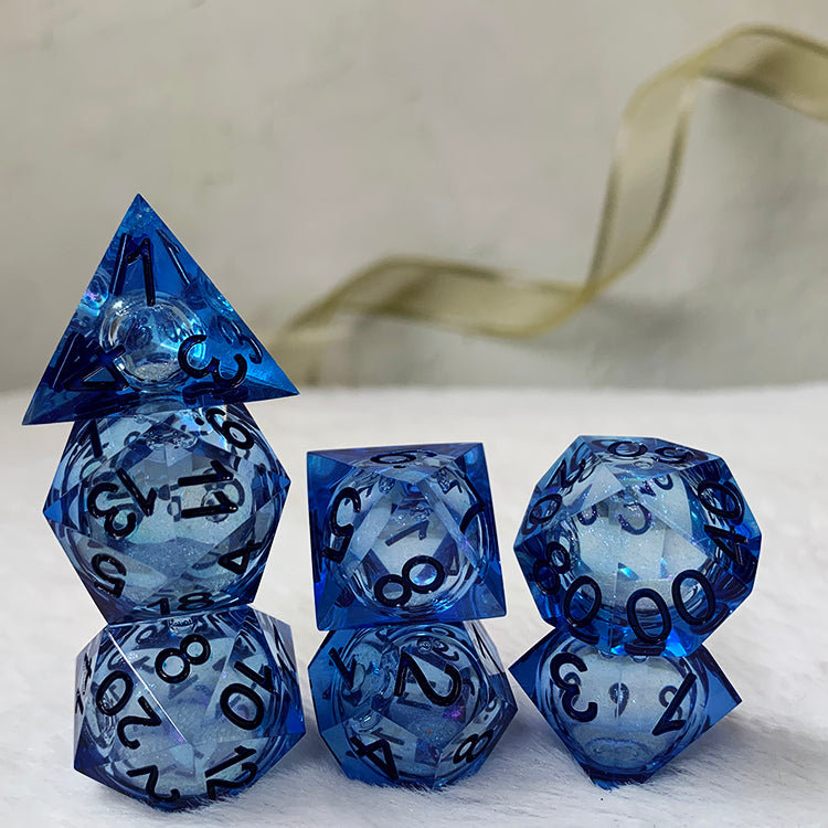 Liquid core dice set for role playing games , Dungeons and dragons dice set dnd , Galaxy d&d dice set , Liquid core dnd dice set