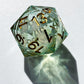 Full Set Handmade Resin Sharp Edge Dice Polyhedral Dice Set DnD Dice Set - Dungeons and Dragons DND Starry Liquid Heart