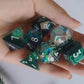 Green DND Dice Set Resin Polished Edge Polyhedral Dice Set