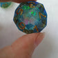 Handmade resin sharp edge ttrpg polyhedral dice set