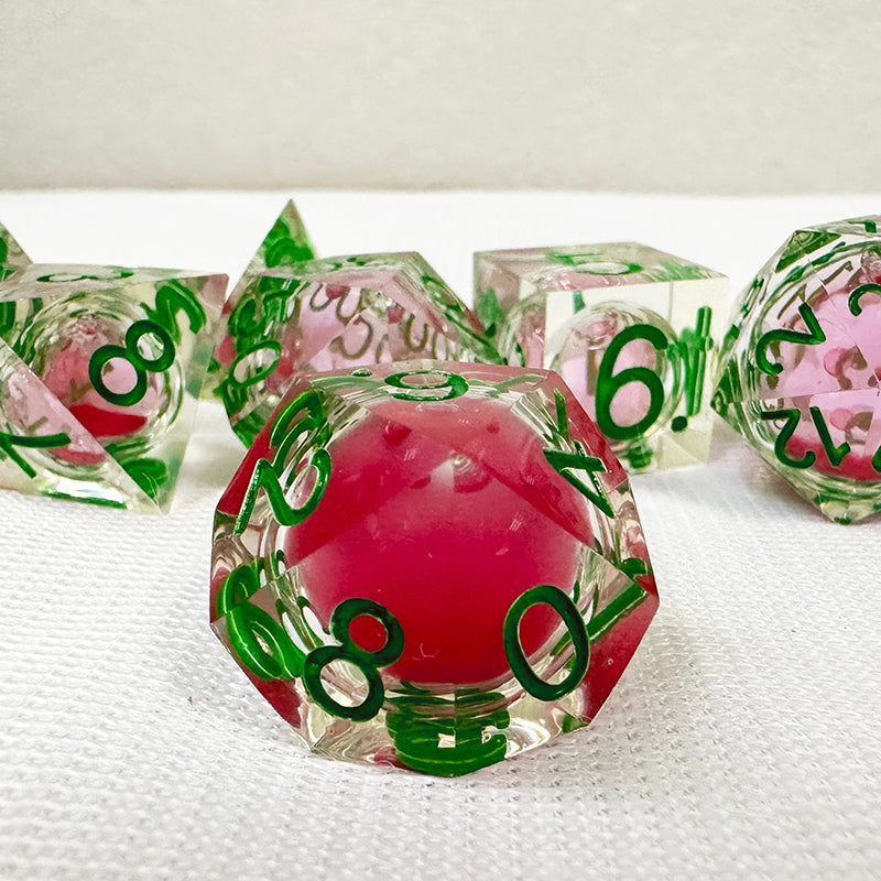 Christmas gift!Watermelon color dnd resin handmade sharp edge liquid c ...